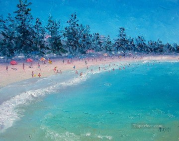  azul Pintura al %C3%B3leo - escenas de playa azul